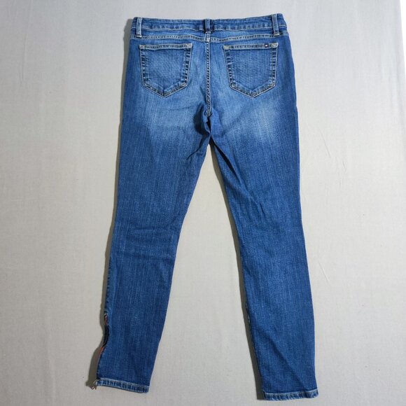 Tommy Hilfiger Jeans skinny women's size 10 medium washed blue zipper on the leg - Picture 3 of 13